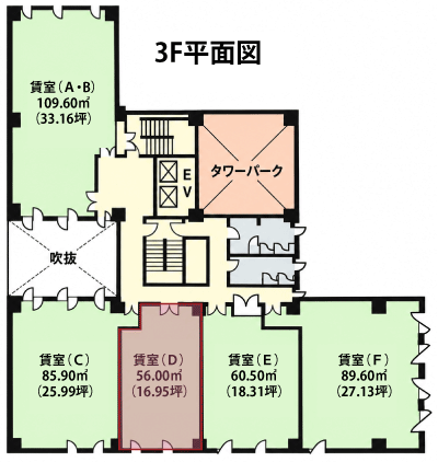 Duo心斎橋 304号室 平面図